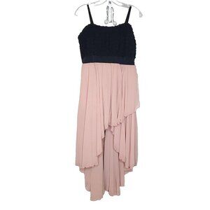 Weissman Ballet Dance Dress XL Style 6876 Black Rosette Pink High Low Skirt